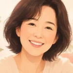 A calm middle-aged person with a soft, natural smile representing restored oral comfort and wellness